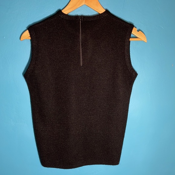 VTG 60s Chinese coin sweater set black keyhole small - Picture 7 of 7